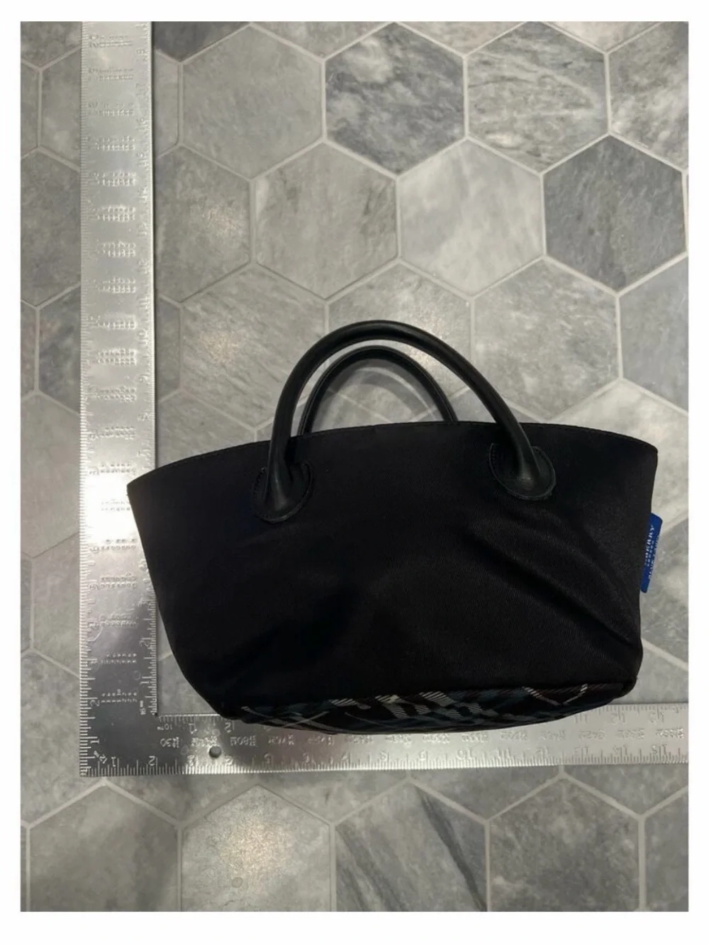 Black Top-Handle Crossbody Tote